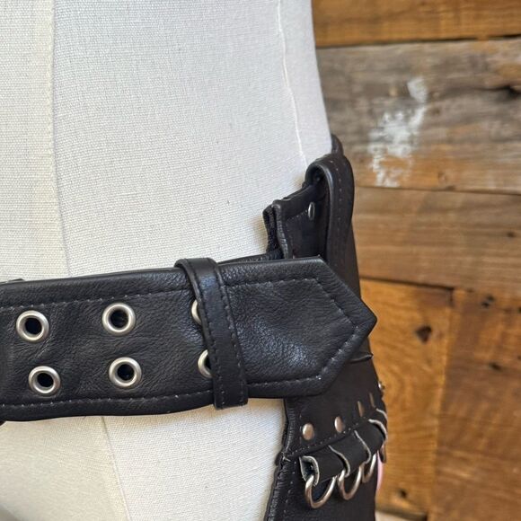 🔥 Papas Leather Motorcycle Chaps – XS – Pink Trim 🩷 - Picture 9 of 16